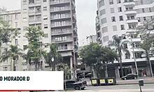 Watch this Brazilian homeless guy with monster cock?