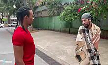 Watch this Brazilian homeless guy with monster cock?