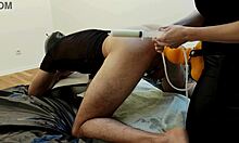 xxxbat mistress dominates slave swisok magga xxl with a massive strapon in kinky anal play