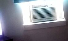 brunette teen slowly undresses in front of the camera