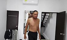 Stepdaughter enters naked after wife leaves for work