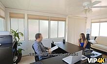 vip4k office convenient for girl in credit company interview