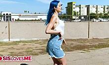 Wow! Join the Hot Stepsister Pant Challenge with Jewelz Blu! Get Inside Her Now!