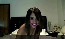 teen showing big boobs in front of webcam