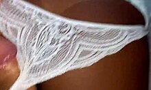 Horny Wife Substitute Jerked Off On Sofa