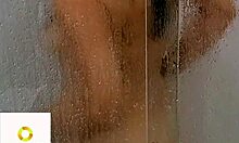 fucking the blonde wife in the bathroom and cumming inside