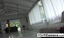 Sexy Busty Natasha Nice Displays Her Big Tits and Tight Pussy in Close-Up Solo