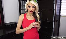 Hd teen 18+ gets anal and facial cumshot from suspended step sis