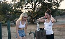 Teen Lesbians Remy Lacroix and Alli Rae Lick Each Other's Pussies to Orgasm