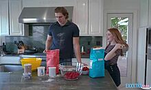 madi collins and michael swayze sharing some cake 🍰