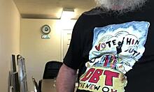 Mature woman masturbates to orgasm and cumshot