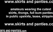 i hope my cute little panties are making you hard while i tease with upskirt lingerie and ass