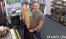 Large dude pushes his monster cock into lovely amateur's pussy