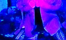 violet performs sweet burlesque striptease ripping clothes off natural tits 😍