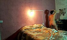 this spanish horny milf jerks off at home