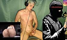 russian mafiozi unleashes huge cumshot