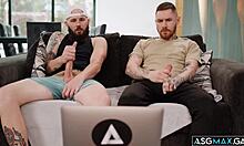 Zak Bishop teaches Johnny Hill gay sex topping tricks!