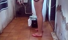 i recorded my maid hanging clothes all slutty like