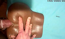 Amateur Not Son Fucks Black Toy and Ejaculates On It