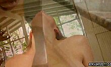 Sexy milf indulges in solo play while Russian teen Jane Doux takes anal deep.