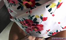 Teen shows off booty and fucks step sister in hardcore threesome before the party!