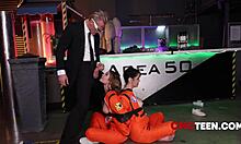 Curious teens caught in area 50 for free use play.