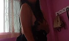 Babe masturbates intensely in her room after TikTok session!