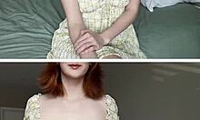 redhead nymph fingers shaved pussy clit solo 😍