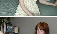 redhead nymph fingers shaved pussy clit solo 😍