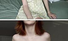 redhead nymph fingers shaved pussy clit solo 😍