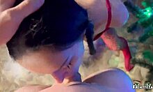 Man, he wrecked my throat with sloppy Christmas deepthroat cum!