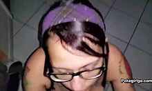 Amateur babe passionately fucks and takes cum in mouth