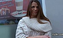 Sweet cutie performs deepthroat blowjob in POV before getting her soft vagina nailed hard.