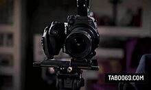 Brunette teen 18+ actress abigail mac gets banged by two guys during casting