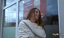 Sweet cutie performs deepthroat blowjob in POV before getting her soft vagina nailed hard.