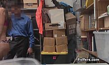 omg, saw this perky cutie gettin drilled by guard...