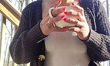 Messy outdoor desperation in public