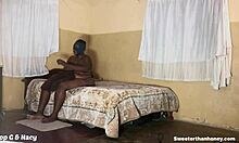 helping nacy with lotion turns into pussy eating 😏