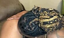 Watch this ebony teen get her pussy licked from behind?