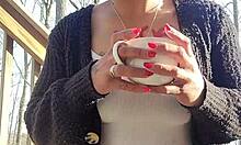 Messy outdoor desperation in public