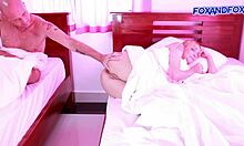 I seduce roommate and he fucks my ass while his girlfriend sleeps on the next bed in our dorm.