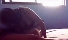 young woman meets older man in bedroom