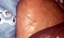 my girlfriend gives me a footjob