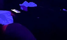 ebony cougar gets cum on ass intensely