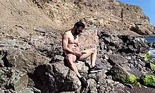 Compilation of Nudist European Guys with Monster Cocks Jerking Outdoors in Public