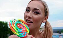 Petite teen deepthroats monster cock in doggystyle and cowgirl with jenny wild and stanley johnson