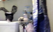 naughty teen 18+ feels pleasure masturbating naked in bathtub