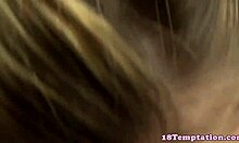 stepsister tugging dick in classroom