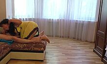 Elderly Step Mom Kisses Stepson's Feet, Gives Blowjob, Then Anal Sex