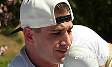 Picnic turns wild with little step sis Kenzie Reeves RIDING hard outdoors. Just a casual day of FUN!